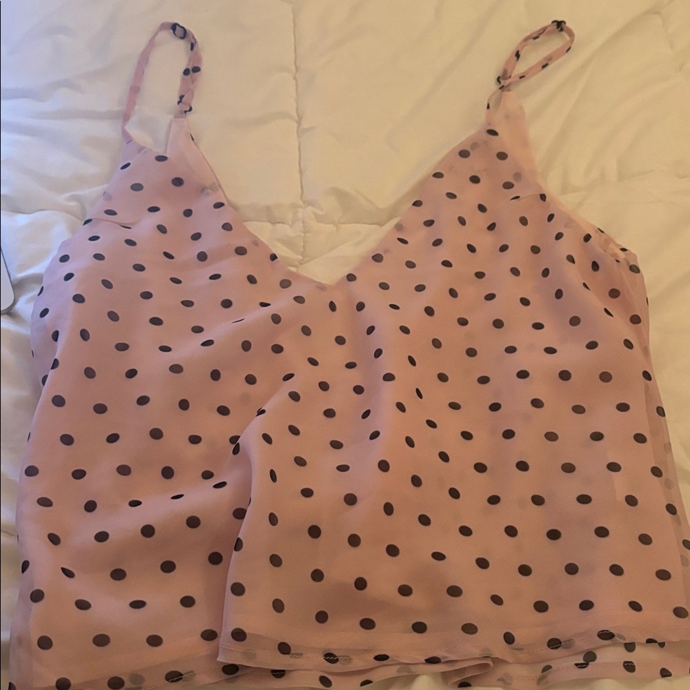 REVOLVE Pink Polka Dot Top